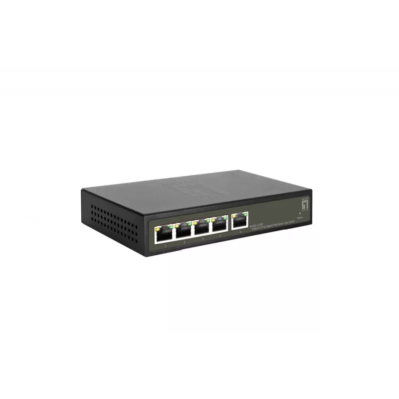 LevelOne Hilbert GES-2105P 5-Portu Gigabit PoE Smart Lite Slēdzis, 802.3at/af PoE, 4 PoE izejas, 60W PoE budžets