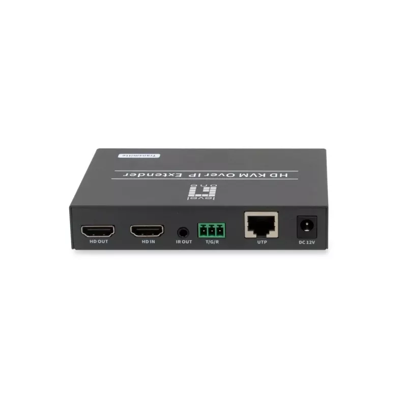 AV raidītājs LEVELONE HVE-6701T — HDMI 1.3b, līdz 1920×1080, Cat5e/Cat6/Cat7, Mini‑USB, 12V DC