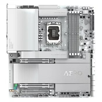 GIGABYTE Z890 AERO D mātesplate - atbalsta Intel Core Ultra (2. sērija) CPU, 16+1+2 fāžu VRM, līdz 9500MHz DDR5 (OC), PCIe 5.0 M.2, Wi-Fi 7, Thunderbolt 5