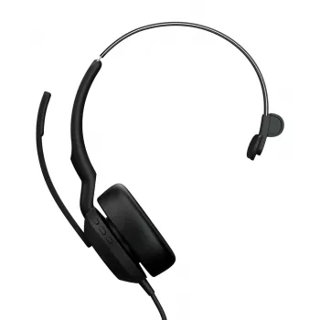 Jabra Evolve2 50 austiņas ar vadu, galvas saite, birojam/zvanu centram, USB Type-C / USB Type-A, melna