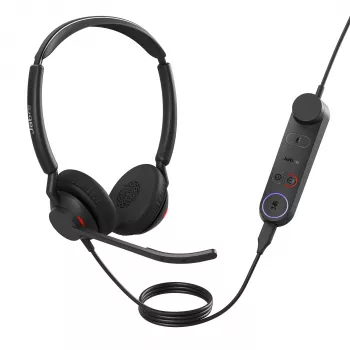 Jabra Engage 50 II - (50 II Link) USB-C/A UC Stereo, vadu, biroja/zvanu centra austiņas, 152 g, melna