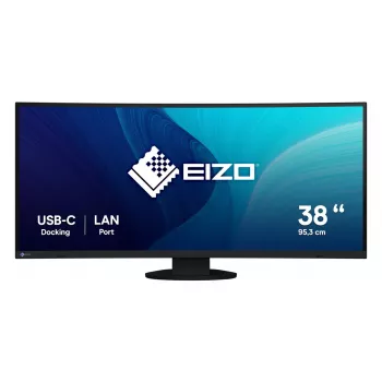 EIZO FlexScan EV3895 37,5 collu Ultra-Plats Izliekts IPS monitors 3840×1600, 300 cd/m², 1000:1, USB-C PD 85W, DisplayPort, HDMI, USB centrs, VESA