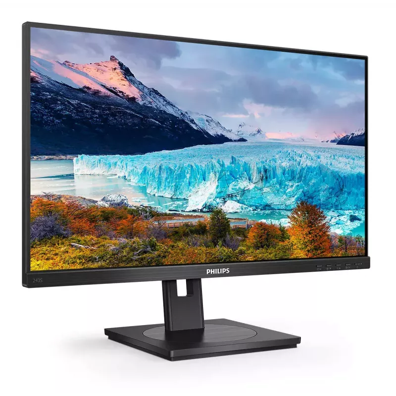 Philips S Line 243S1/00 dators monitors 60.5 cm (23.8 collas) 1920 x 1080 pikseļi Full HD LCD Melns