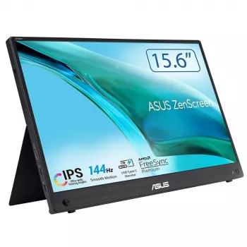ASUS ZenScreen MB16AHG 15,6 collu portatīvais monitors, IPS, Full HD, 144 Hz, melns