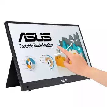 ASUS ZenScreen MB16AMTR monitors 39.6 cm (15.6 collas) 1920 x 1080 pikseļi Full HD LCD skārienekrāns Melns