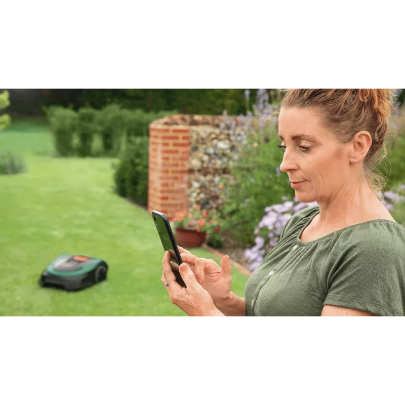 Robotiskais zāles pļāvējs Bosch Indego M+ 700, akumulators, melns, zaļš