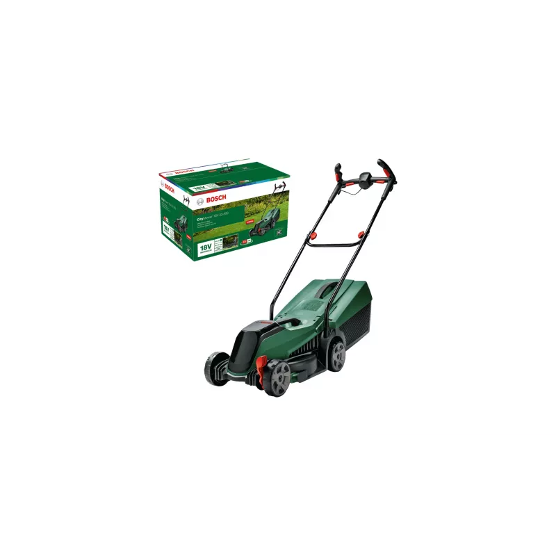 Bosch City Mower 18V-32 bezvadu stūmējzāģis, akumulatora, melns, zaļš