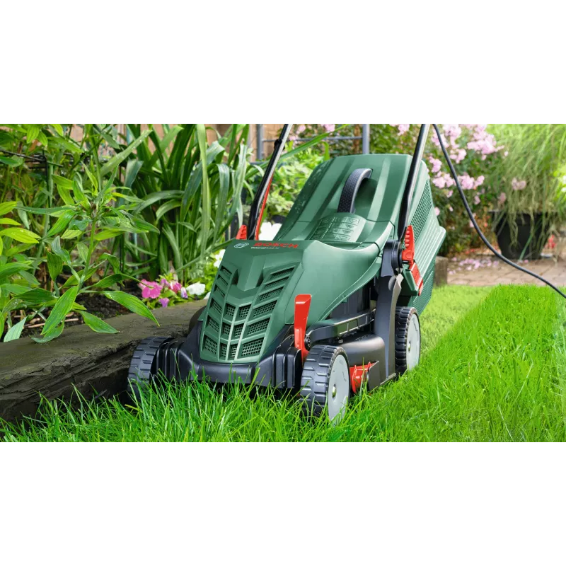 Elektriskais zāles pļāvējs Bosch UniversalRotak 34-405, 1300 W, 34 cm pļaušanas platums