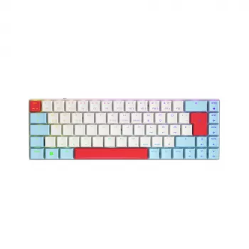 CHERRY MX-LP 2.1 kompakta bezvadu tastatūra Gaming RF Wireless + Bluetooth QWERTZ vācu balta