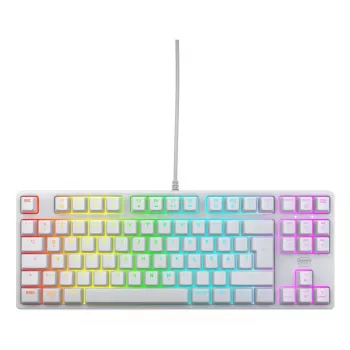 Spēļu tastatūra CHERRY K4V2 TKL USB QWERTZ Vācu Baltā RGB LED