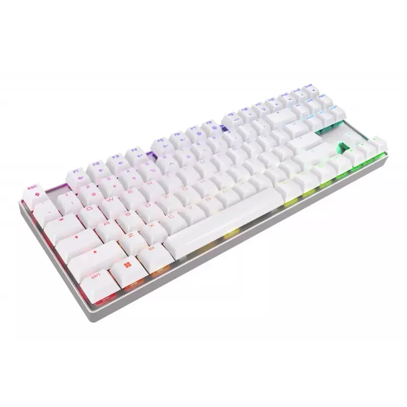 CHERRY MX 8.2 TKL bezvadu RGB spēļu tastatūra, QWERTZ vācu, balta