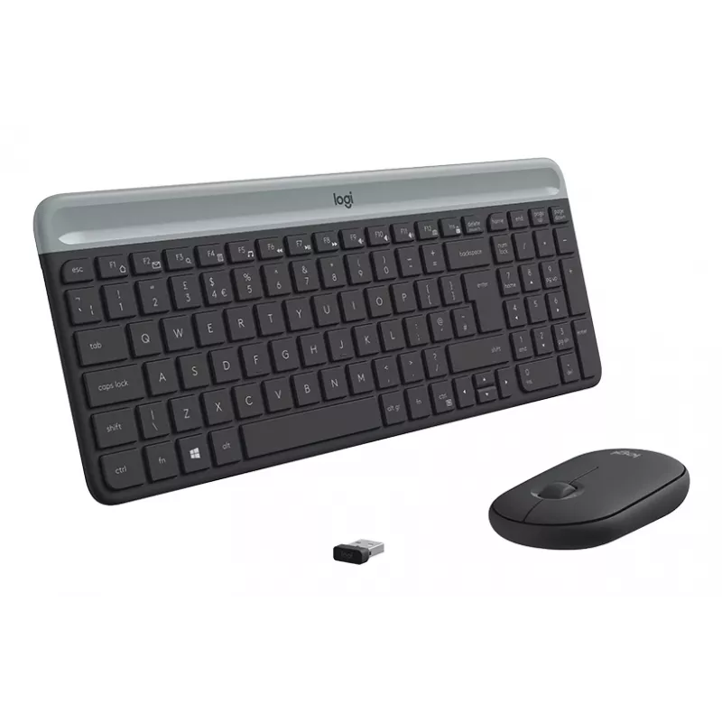 Logitech MK470 Tastatūras un peles komplekts - Melns - AZERTY Franču