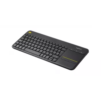 LOGITECH Wireless Touch Keyboard K400 Plus - Melns - Spāņu QWERTY