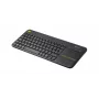 LOGITECH Wireless Touch Keyboard K400 Plus - Melns - Spāņu QWERTY