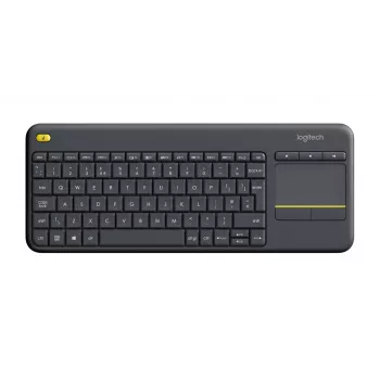 LOGITECH Wireless Touch Keyboard K400 Plus - Melns - Spāņu QWERTY