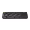 LOGITECH Wireless Touch Keyboard K400 Plus - Melns - Spāņu QWERTY