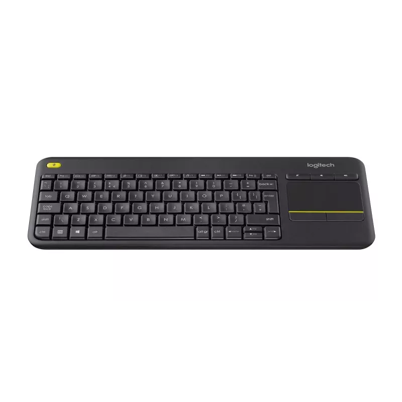 LOGITECH Wireless Touch Keyboard K400 Plus - Melns - Spāņu QWERTY