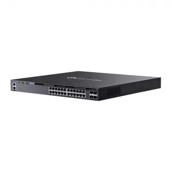 TP-Link Omada 24-Port Gigabit Stackojams L3 Pārvaldāms PoE+ Slēdzis ar 4 10G Slotiem