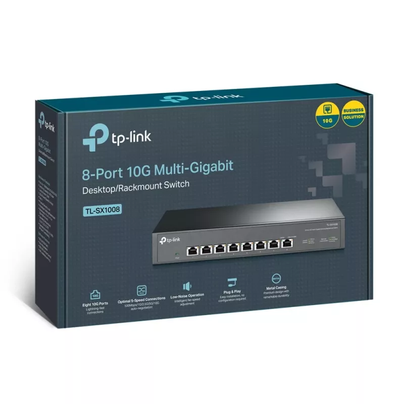Nepārvaldāms slēdzis TP-Link TL-SX1008 8 porti 10G galddatoram/statīvam