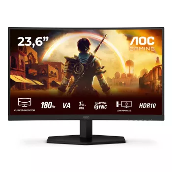 AOC G4 C24G42E izliekts spēļu monitors 59,9 cm (23,6 collas) 1920 x 1080 pikseļi Full HD LED melns, sarkans
