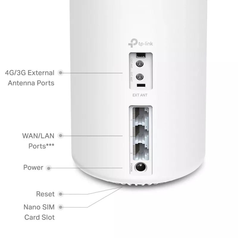 TP-Link Deco X20-4G 4G+ AX1800 Viss mājas Mesh WiFi 6 vārteja