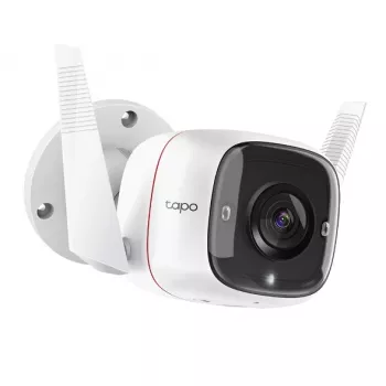 TP-Link Tapo TC65 āra drošības Wi-Fi kamera, IP kamera, āra, vadu un bezvadu, Amazon Alexa un Google Assistant, CE, griestu/sienas