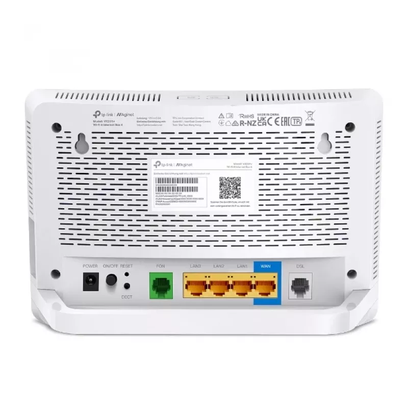 TP-Link Wi-Fi 6 Internet Box 4 bezvadu maršrutētājs Gigabit Ethernet divjoslu (2.4 GHz / 5 GHz) Balts