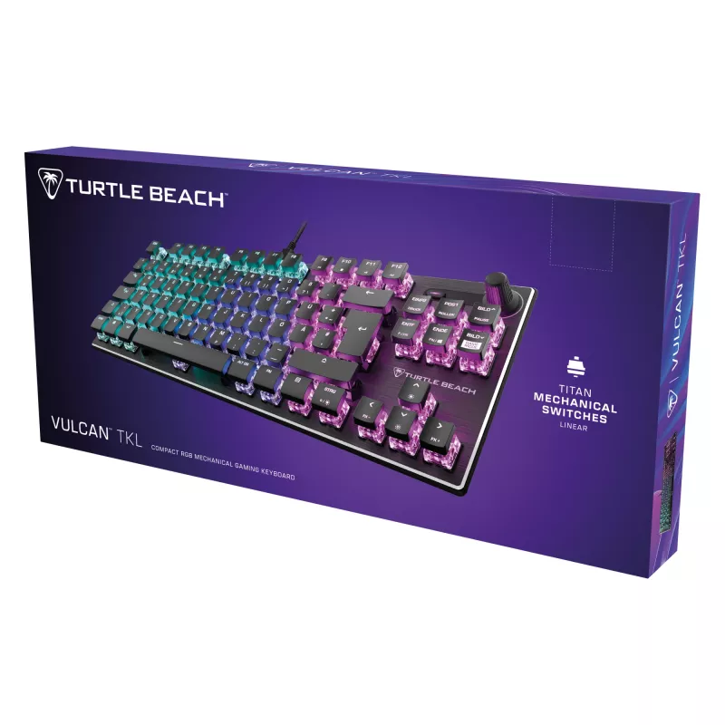 Turtle Beach Vulcan TKL klaviatūra Gaming USB QWERTZ Melna