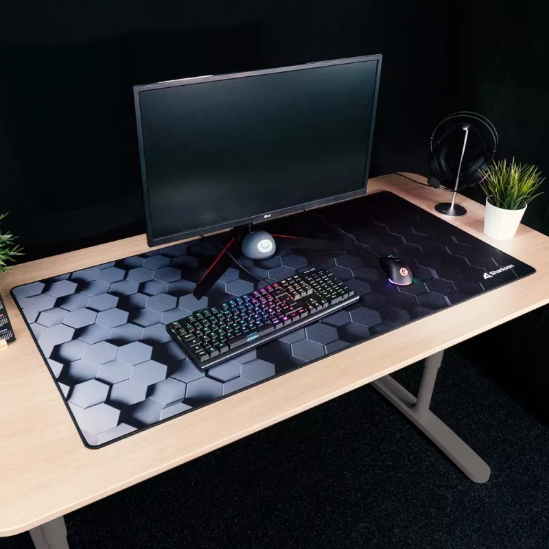 SHARKOON Gaming Peļu Paliktnis - SGP30 Big Hex - Melns