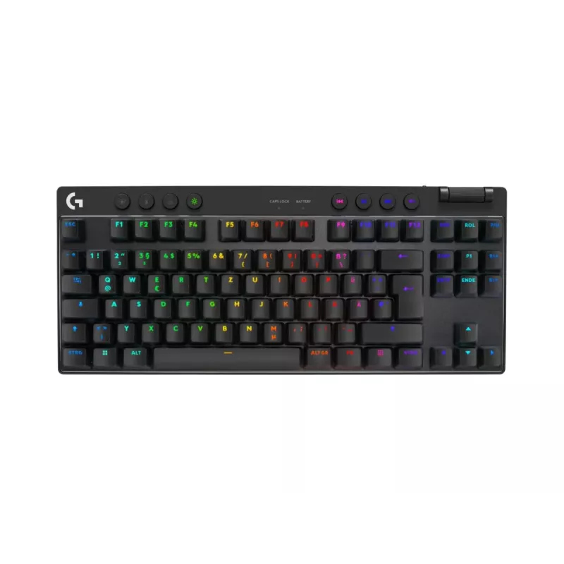 Logitech G Pro X TKL Lightspeed Gaming tastatūra - Bluetooth - Melna - Vācu QWERTZ - Tactile