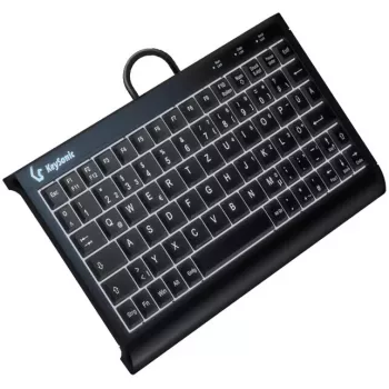 KeySonic KSK-3011ELC (DE) tastatūra, Home, USB, QWERTZ, vācu, melna