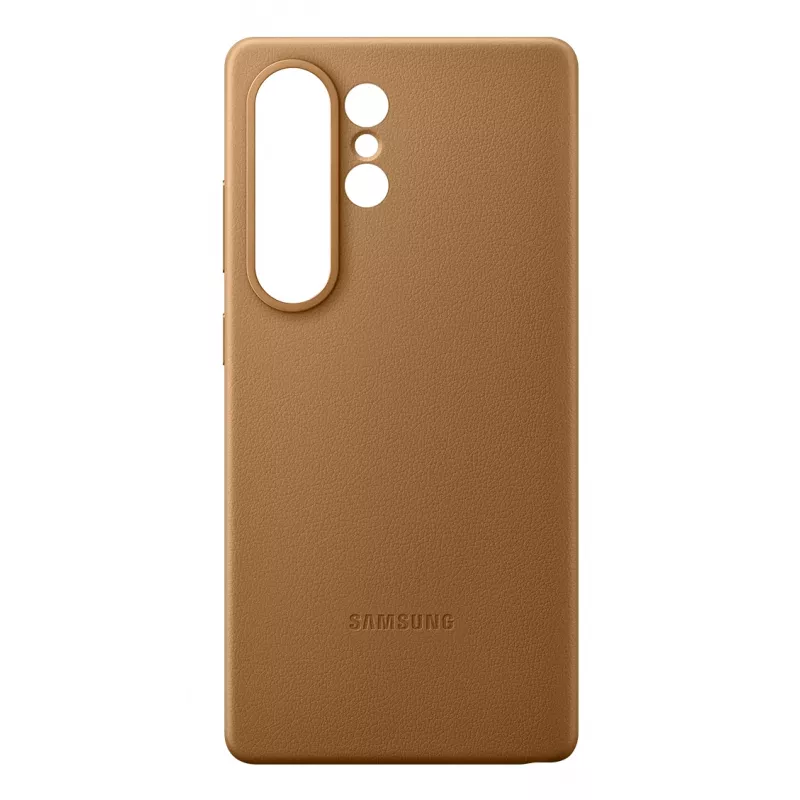 Samsung EF-VS938 Kindsuit mākslīgās ādas aizmugures vāks Galaxy S25 Ultra tālrunim, camel (brūns)