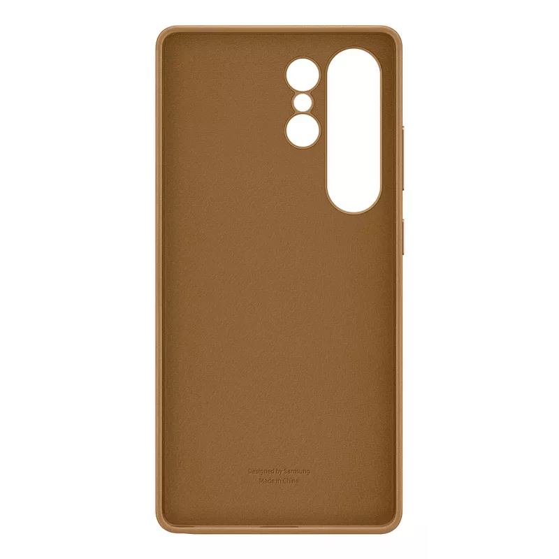 Samsung EF-VS938 Kindsuit mākslīgās ādas aizmugures vāks Galaxy S25 Ultra tālrunim, camel (brūns)
