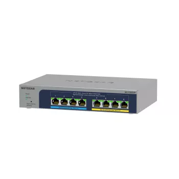 NETGEAR 8-portu Ultra60 PoE++ Multi-Gigabit (2.5G) Ethernet Plus Slēdzis, pārvaldāms L2/L3, 2.5G Ethernet (100/1000/2500), Power over Ethernet (PoE), pelēks
