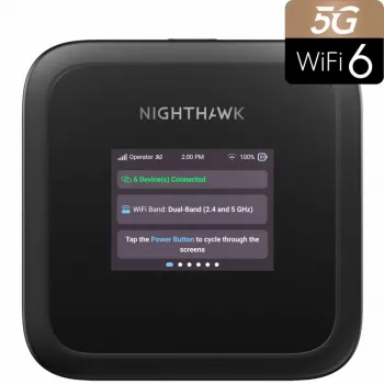 NETGEAR M3 pārnēsājamais maršrutētājs, bezvadu, divjoslu (2,4 GHz / 5 GHz), melns