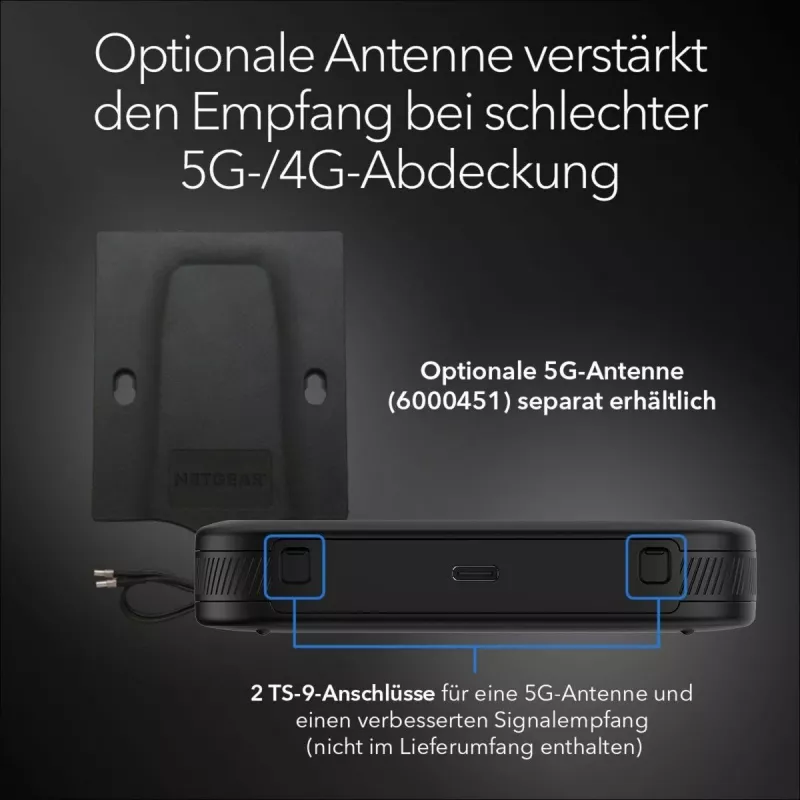 NETGEAR M3 pārnēsājamais maršrutētājs, bezvadu, divjoslu (2,4 GHz / 5 GHz), melns