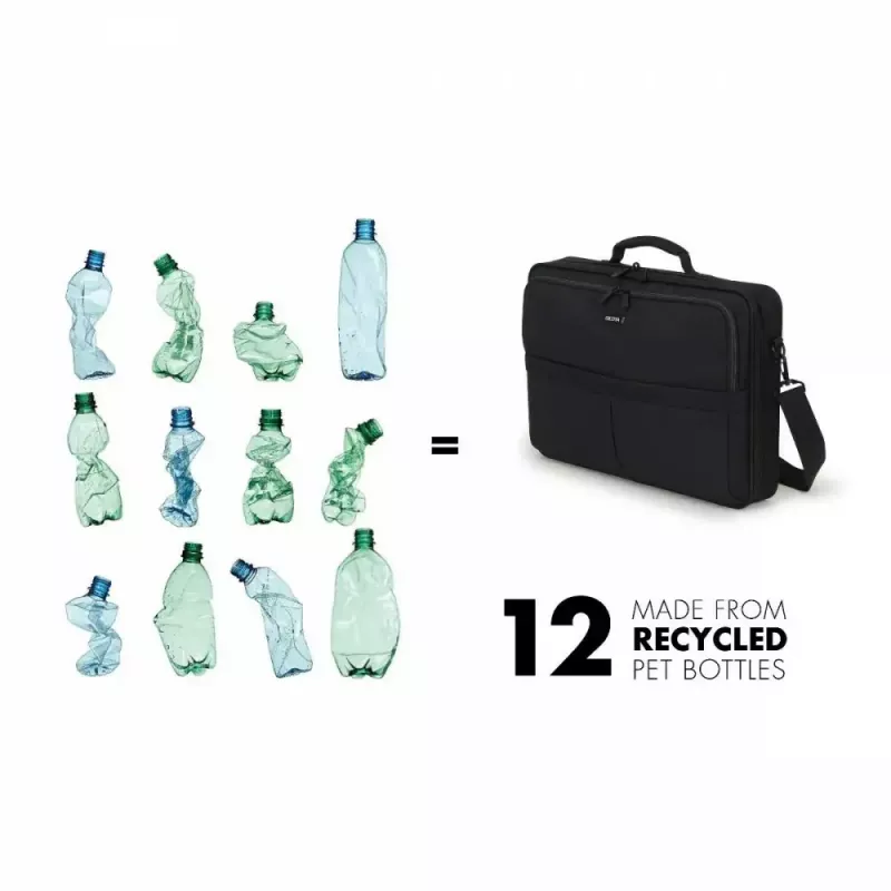 DICOTA Multi Scale -12-14.1 collu piezīmjdatora soma - Melna / 600d Pārstrādāts PET