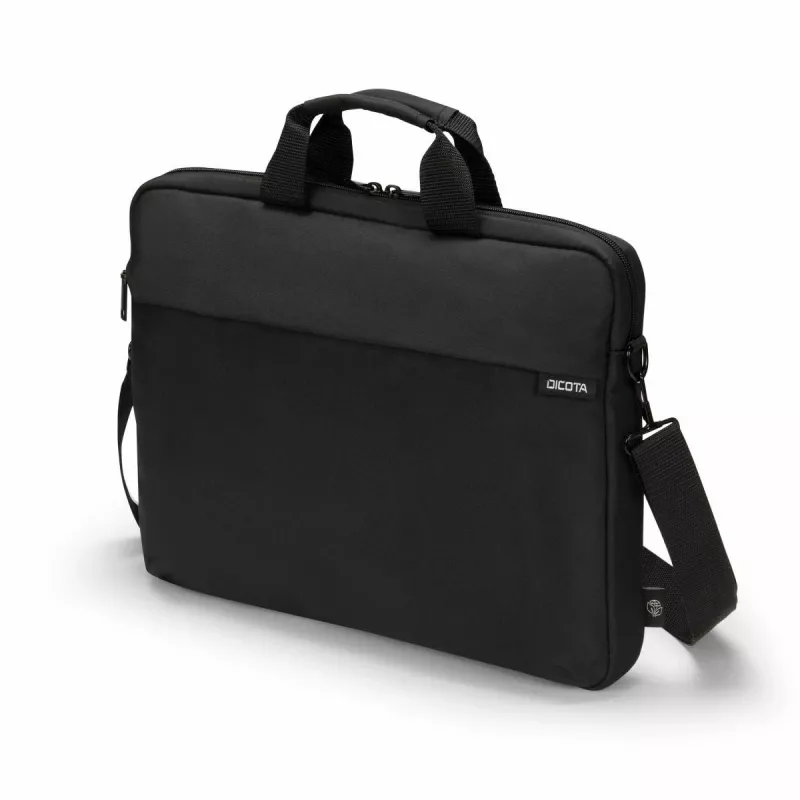DICOTA Slim Case One - 13-14.1 collu portfeļmaciņš - Melns / 300d pārstrādāts PET poliesters