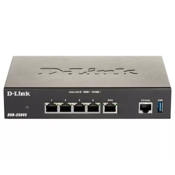 Galda maršrutētājs D-Link DSR-250V2 bezvadu Gigabit Ethernet melns