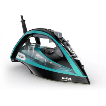 Tefal Ultimate Pure FV9844 sausā un tvaika gludeklis, Durilium Autoclean zole, 3200 W, melns, zils