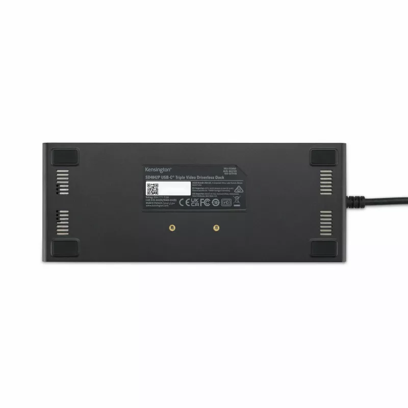Kensington SD4842P EQ USB-C 10Gbps trīs ekrānu bezvadītāja dokstacija ar 100W barošanu