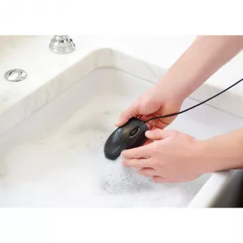Kensington Pro Fit Wired Washable pele, abpusēja, optiskā, USB, 1600 DPI, melna