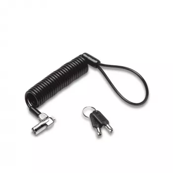 Kensington NanoSaver Portable Bloķējams Slēdzis Klēpjdatoram ar Atslēgu, 2.3 m, Carbon Steel, Melns/Sudrabs
