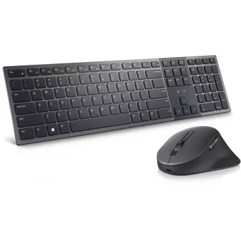 DELL KM900 Bezvadu tastatūra un pele, RF + Bluetooth, QWERTZ vācu, grafīta krāsa