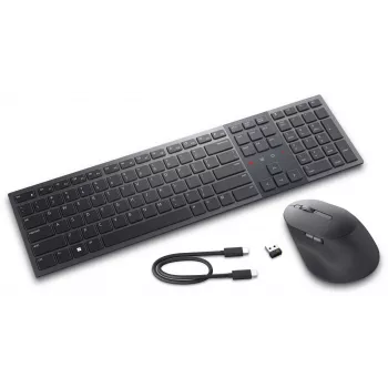 DELL KM900 Bezvadu tastatūra un pele, RF + Bluetooth, QWERTZ vācu, grafīta krāsa