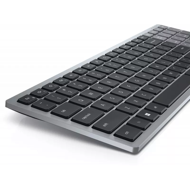 DELL KB740 bezvadu tastatūra Office RF Bluetooth QWERTZ vācu pelēki melna