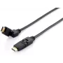 Equip Swivel HDMI 2.0 kabelis, 2m, ar grozāmu savienotāju