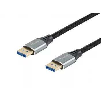 Equip DisplayPort 2.1 Premium kabelis, 1.0 m, 16K/60Hz, 54 Gbps