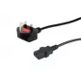 Equip UK strāvas vads, C13 – BS1363, 5,0m, 10A drošinātājs