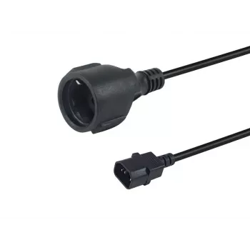 Equip 112106 strāvas kabelis melns 0.25 m IEC C14 CEE7/3